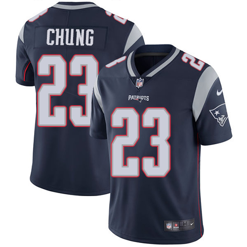 Nike Patriots #23 Patrick Chung Navy Blue Team Color Men's Stitched NFL Vapor Untouchable Limited Jersey - Click Image to Close